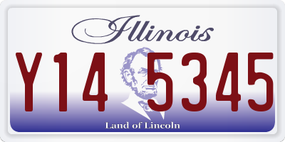 IL license plate Y145345