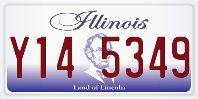 IL license plate Y145349