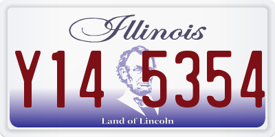 IL license plate Y145354