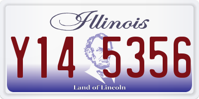 IL license plate Y145356