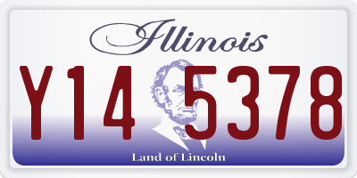 IL license plate Y145378