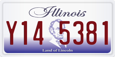 IL license plate Y145381