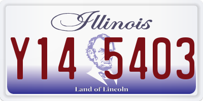 IL license plate Y145403