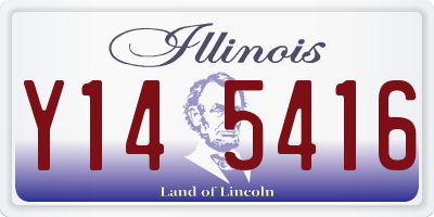 IL license plate Y145416