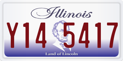 IL license plate Y145417