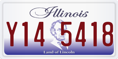 IL license plate Y145418