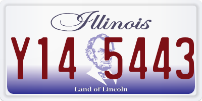 IL license plate Y145443