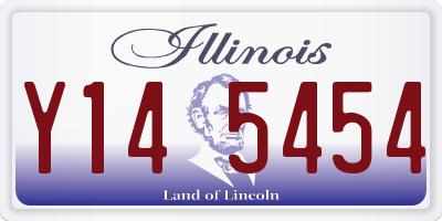 IL license plate Y145454