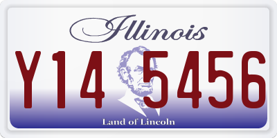 IL license plate Y145456