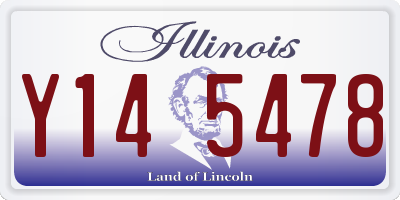 IL license plate Y145478