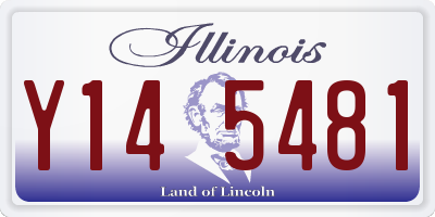 IL license plate Y145481
