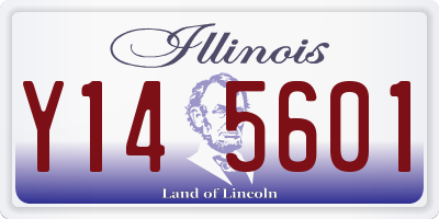 IL license plate Y145601