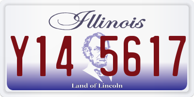 IL license plate Y145617
