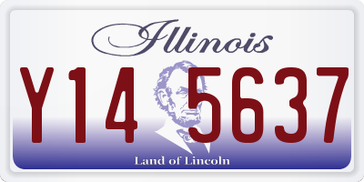 IL license plate Y145637