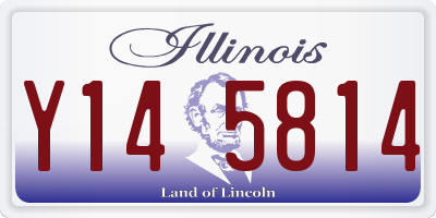 IL license plate Y145814