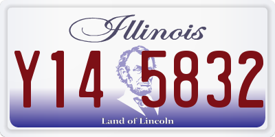 IL license plate Y145832