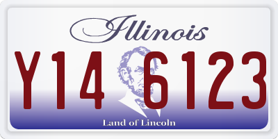 IL license plate Y146123