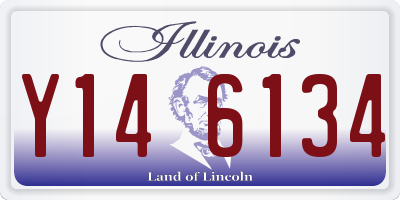 IL license plate Y146134