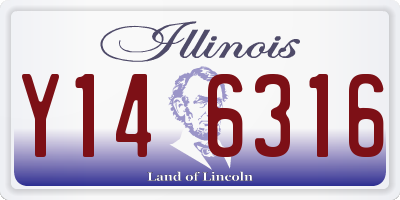 IL license plate Y146316