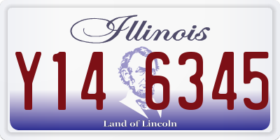 IL license plate Y146345