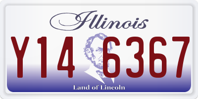 IL license plate Y146367