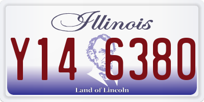 IL license plate Y146380