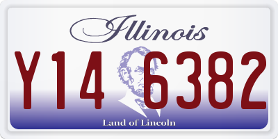 IL license plate Y146382