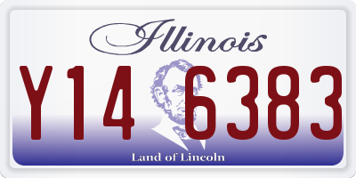 IL license plate Y146383