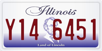 IL license plate Y146451