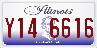 IL license plate Y146616