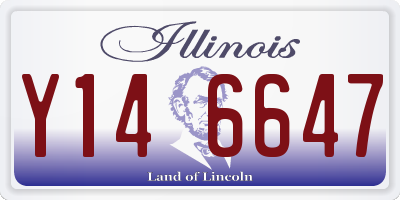 IL license plate Y146647