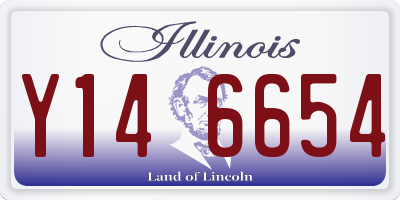IL license plate Y146654