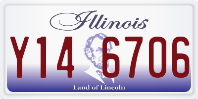IL license plate Y146706