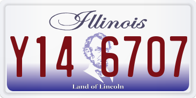 IL license plate Y146707
