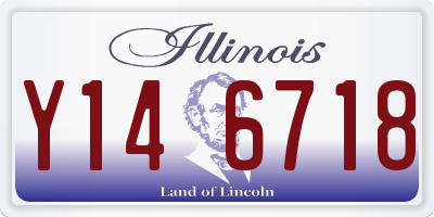 IL license plate Y146718