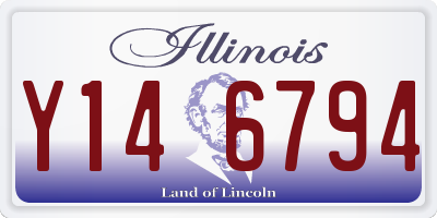 IL license plate Y146794