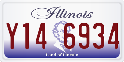 IL license plate Y146934