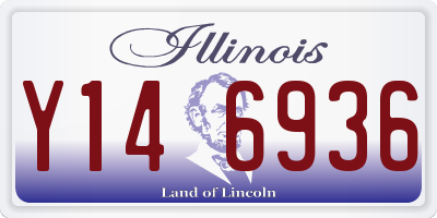 IL license plate Y146936