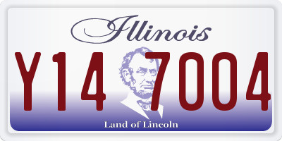 IL license plate Y147004