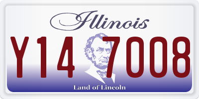 IL license plate Y147008
