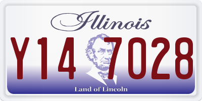 IL license plate Y147028