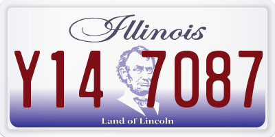 IL license plate Y147087