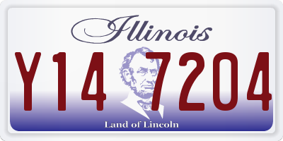 IL license plate Y147204