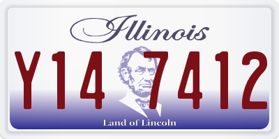 IL license plate Y147412