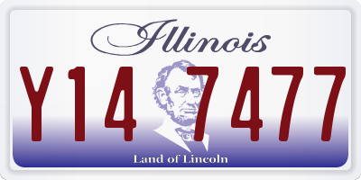 IL license plate Y147477
