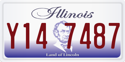 IL license plate Y147487