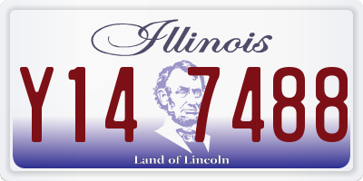 IL license plate Y147488