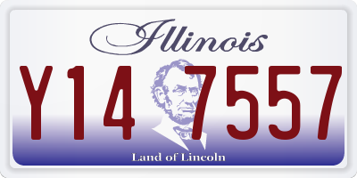 IL license plate Y147557