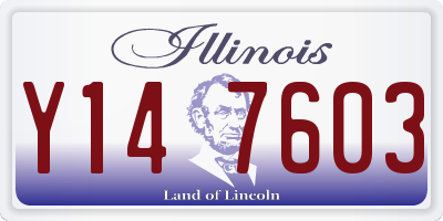 IL license plate Y147603