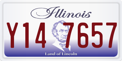 IL license plate Y147657